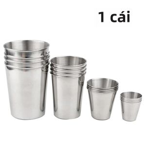 Bộ Cốc Kim Loại Bằng Thép Không Gỉ - Cốc Sữa 30/70/180/320ml Để Uống Trà Cà Phê Cắm Trại Ravel - Phong Cách Hàn Quốc Thân Thiện Với Môi Trường