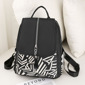 Fashionable Oxford Cloth Double Shoulder Bag Womens 2023 New Korean Style Canvas Bookbag Ladies Small Backpack Ladies Bag