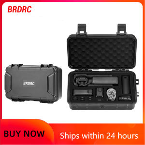 BRDRC Pocket 3 Waterproof Hard Case for DJI Osmo Pocket 3 Camera Accessories Travel Box Portable Carrying Case Black Suitcase
