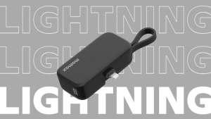 Momax Powerbank Mini Lightning For iPhone Momax 1-Power Mini Built-in USB C 3in1 20W 5000mAh MFi