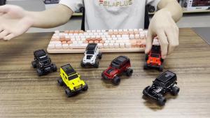 ZWN 1:64 RC Mini Desktop Alloy Car With LED Lights 2.4G Cruise Remote Control Car Off-road Climbing Vehicle Toy for Kids Gift
