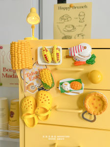 Magnet Iron Stone Corn Egg Tart Bottle Opener Fridge Magnet Decorative Kitchen Accessories Magnetic Absorption Home Decoration