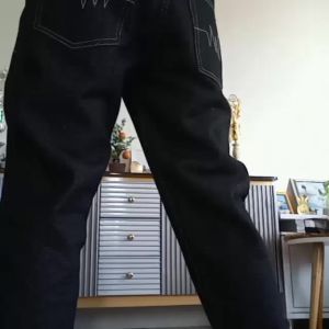 CELANA SELVEDGE HITAM PRIA SECOND  DENIM HITAM INDIGO PANJANG DENIM PRIA DEWASA READ LEAN 15OZ MURAH