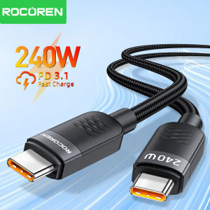 Rocoren 240W USB C Type C Fast Charging Data Cable PD3.1 Quick charging Type C Cord For MacBook iPhone 16 15 Samsung Galaxy S24