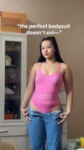 [Hottie Diary] Bodysuit Shapewear Womens Full Body Shapewear Sheath Butt Lifting Shapewear Thigh Pushing Shapewear Pink