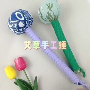Lengthen Wormwood Hammer Back Massager Knock Stick Massage Hammer Beat Neck Relax Muscles Massage Tool
