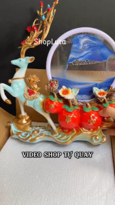 Tượng Hươu Decor Đồng Hồ Cát Làm Quà Tặng Khai Trương Tân Gia Quà Tặng Sếp Cao Cấp