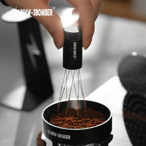 MHW-3BOMBER WDT Espresso Stirrer Distribution Tool with 6 Spare Needles Barista Stirring Distribution Tool Coffee Accessories