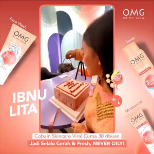 OmG Oh My Glow Bright Booster Face Wash 50 ml & 100ml - Untuk Semua Jenis Kulit