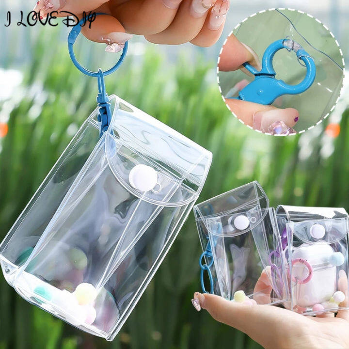 Mini Key Chain Doll Headphone Storage Display Pouch Transparent PVC Bag Keychain Car Pendant Keyring Key Holder Clear Bags Lazada