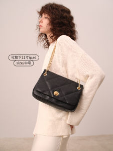 Elle Christmas Gift Womens Bag 2025 New Large Capacity Shoulder Crossbody Tote Chain Strap Casual Simple Style Metal Hardware