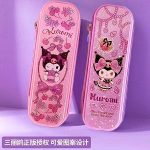 New Portable Large Capacity Childrens Pencil Case Female Kindergarten 1-3 Grade Stationery Box Durable against Dirt