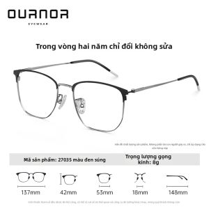 ZEISS | Gọng Kính Chống Ánh Sáng Xanh Bán Mỏng Nhẹ Titan