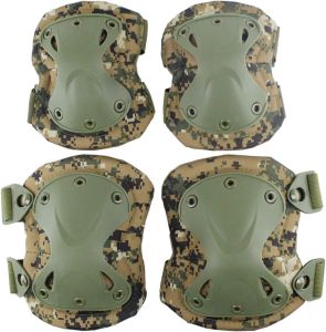 Outdoor Tactical Gear Set 4 Knee Pads Elbow Pads Combat Knee and Elbow Protective for Outdoor Cycling Army Sports Safety Skate