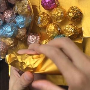 200PCS Aluminum Foil Chocolate Wrapper Candy Wrapper DIY Crafts Wrapping Paper Sheets