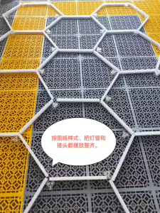 ✨Garansi Gratis✨Lampu Garasi LED Lampu kantor Lampu Cuci Mobil Honey Comb DIY Car Workshop Ceiling Hexagon Lights BR