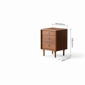 YUANSHI YUANSU | Modern Minimalist Bedside Storage Cabinet North American Black Walnut
