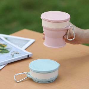 Portable Folding Silicone Water Cup for Travel Camping Coffee High Temperature Resistant Heatable Cup Outdoor Drinking Utensils