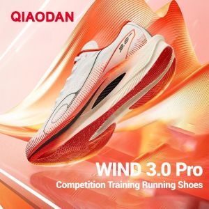 Qiaodan WIND 3 Pro Giày chạy bộ Marathon cho nữ thi đấu Giày chạy bộ đế carbon toàn lòng bàn tay QDB022252298T