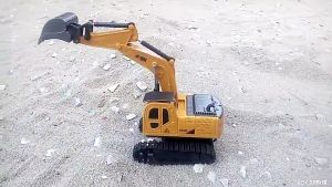 Alloy Excavator Remote Control Car Rechargeable Toys Dump Truck Crane 2 in 1 RC Car Christmas Gifts