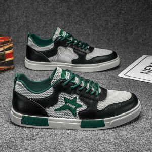 Mens Breathable Summer Thin Hollow out Mesh Panel Shoes Casual Slip-On Sneakers Large Size 4647 Trendy All-Match Footwear