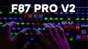 AULA | AULA F87 Pro V2 Wireless Mechanical Keyboard 12000mAh Long Battery Life E-Sports Keyboard Tri-mode Hot-Swap RGB PC Gamer Gifts