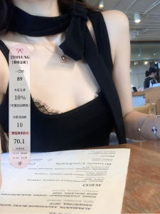 Fashionable Knitted Strap Vest Womens Summer Inner Wear Sleeveless Top Commute Design Sensation Travel to Chiang Mai