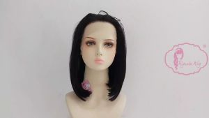 RyuutaWig Deep Part Half Lace Front Wig 13 x 5\" Bob Camila