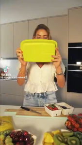 Tupperware รุ่น กล่องข้าว Divided Lunch Box 1 ลิตร และ 550 มล. (1)