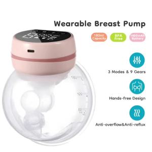 Portable Wearable Electric Breast Pump Hands Free LED Display 3 Modes 9 Levels Comfort Breast Milk Collector