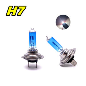 2pcs Halogen Bulbs H7 12V 55W Xenon White 5000K Super Bright Halogen Car Headlights Lamp Bulbs Auto Lighting Headlamps