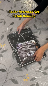 Premium Bed Sheet 4in1 Queen King / 2in1 Single Size Bedding Bedsheet Cadar Set Homestay Murah Getah Keliling 床单 AC#1