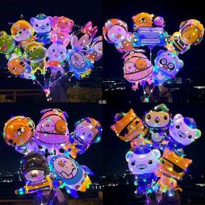 Glowing Balloon Stick Cartoon Decorative Handheld Outdoor Activity Gift Popular Street Stall Nighttime Event Decoration