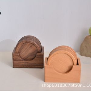Japanese Style Wooden Insulation Coaster Set