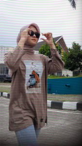 Kaos Oversize Lengan Panjang 7/8 & Kaos Belah Pinggir Muslimah