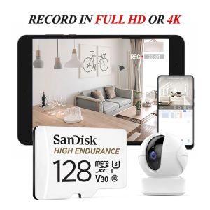 SanDisk V30 Surveillance Camera Memory Card High Endurance microSDXC TF Card 512GB 128GB 256GB 1TB 2TB 4K Video Card for DVR