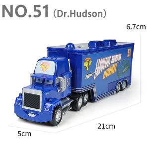 Takara Tomy | Pixar Cars Gale Beaufort Truck Anime Figure Cardrey Wong Container Trucks Model Car 1/55 Die Casting Racing Toys Birthday Gifts