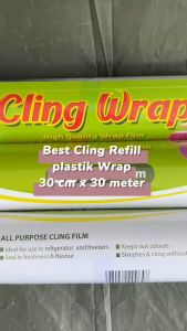 Best cling REFILL plastic wrap 30cm x 30meter plastik cling warp / plastik makanan elastis