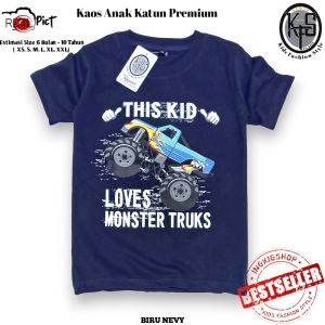 KFS 19 Baju Kaos anak Laki Laki BLAZE Loves Monster Trucks Couple Baby Kids Junior - Kaos Anak Laki Laki - Kaos Anak Cowok Keren Terbaru