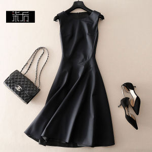Premium Commuter High Waist Slim Fit Woolen Vest Dress mid Length Base Layer Dress with Large Hemline And No Sleeves