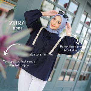 BLOUSE ZURA KEKINIAN BLOUSE LUCU LENGAN BALON KEKINIAN