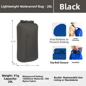 Sea to Summit | Waterproof Storage Bag for Outdoors Beach Swimming Large Capacity Ultra Lightweight