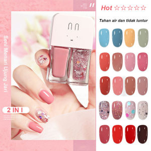 **【Dukungan Grosir】ALNECE 2in1 kutek cat kuku bisa dikupas Tahan air dan tidak mudah rontok**