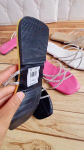 NEW ARRIVAL ABBUSHOES RN 10 sendal flat silang jeli import magenta 1cm