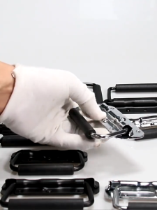 Thickened Box Ring Rubber Handle Stainless Steel Spring Foldable Handle Toolbox Movable Handle