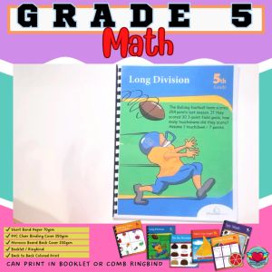 GRADE 5 (MATH) Activity Workbook Worksheet Homeschool Learning Materials | RABAH UP STORE