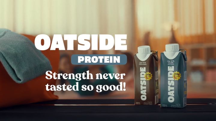 OATSIDE Protein Vanilla Oat Milk 250ml - 20g Protein Drink, 3000mg BCAA, Dairy Free