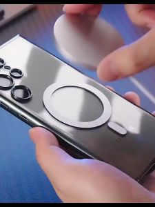 🔥ตาข่ายกันฝุ่นในตัว🔥กรณีแม่เหล็ก case เคส samsung  s24 s23 s22 s21 s20 note10 note20 plus fe ultra S24FE S23FE S22FE S21FE S20 +