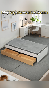 【READY STOCK】Single Wooden Bed Frame | Strong & Durable Bedframe | Space Saving Design | Modern Bedroom Furniture | Easy Assembly | Home Furniture Malaysia