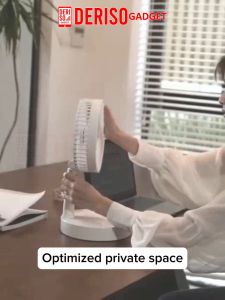 DERISO Telescopic Folding Portable 7200mAh Wireless Fan Rechargeable Battery Length 100cm